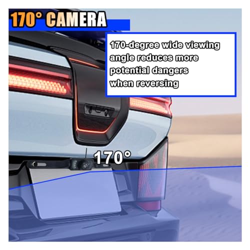 KITUREK Car License Plate Backup Camera, Wide-Angle Night Vision LED Camera, 8-Light Infrared Vehicle Camera, Dustproof, Waterproof, Shockproof, Anti-Fog, High-Definition Car Rear View Camera (LP3-8 Light) - Image 4