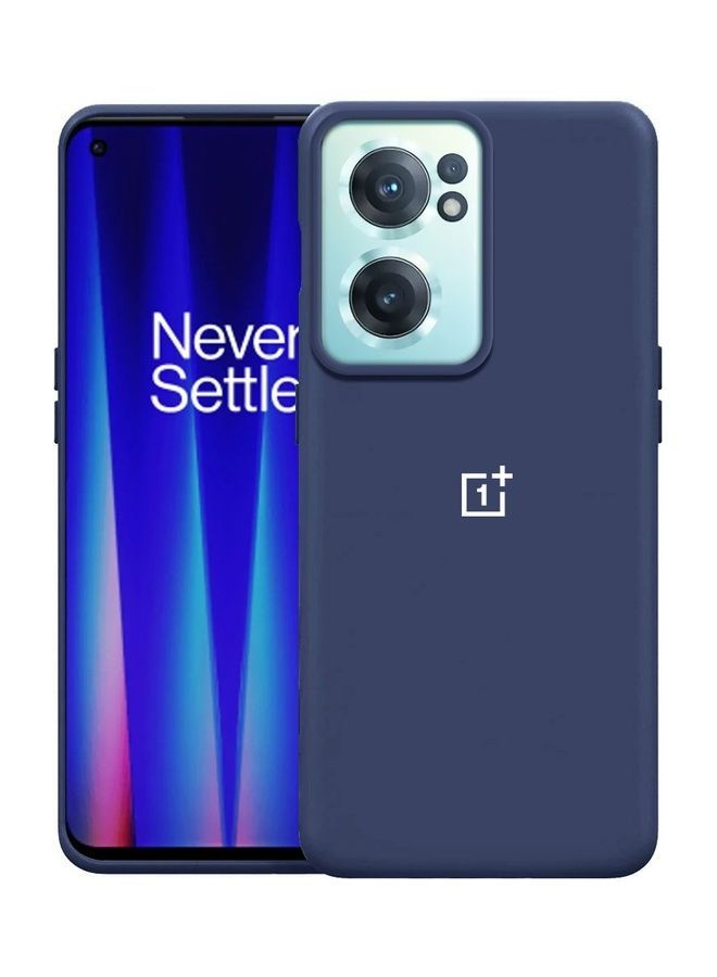 NIBEMINENT OnePlus Nord CE 2 Silicone Liquid Case Soft Ultra Slim Shockproof Full Body Protection Cover 6.43inch Dark Blue  - Image 1