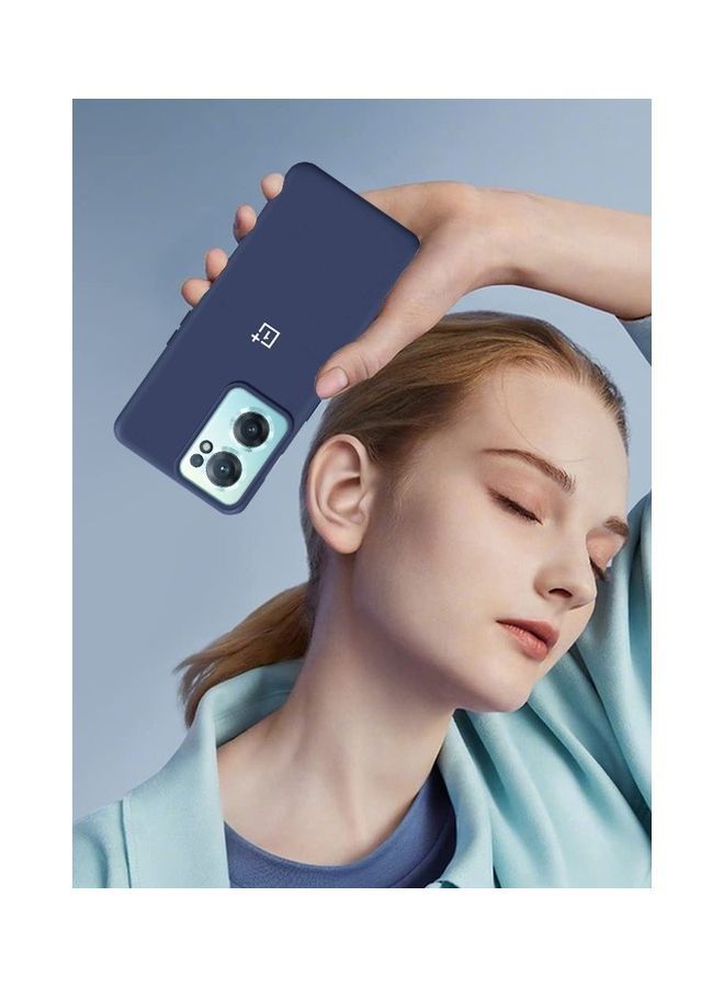 NIBEMINENT OnePlus Nord CE 2 Silicone Liquid Case Soft Ultra Slim Shockproof Full Body Protection Cover 6.43inch Dark Blue  - Image 4