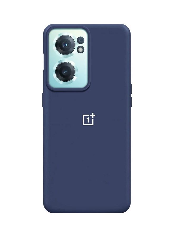 NIBEMINENT OnePlus Nord CE 2 Silicone Liquid Case Soft Ultra Slim Shockproof Full Body Protection Cover 6.43inch Dark Blue  - Image 3