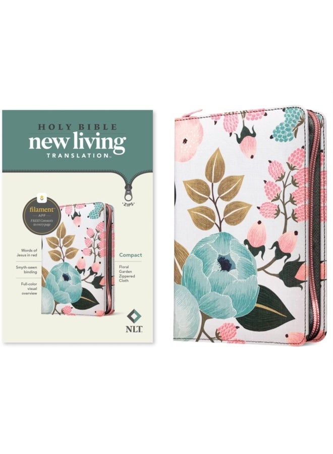 NLT Compact Zipper Bible, Filament-Enabled Edition : Floral