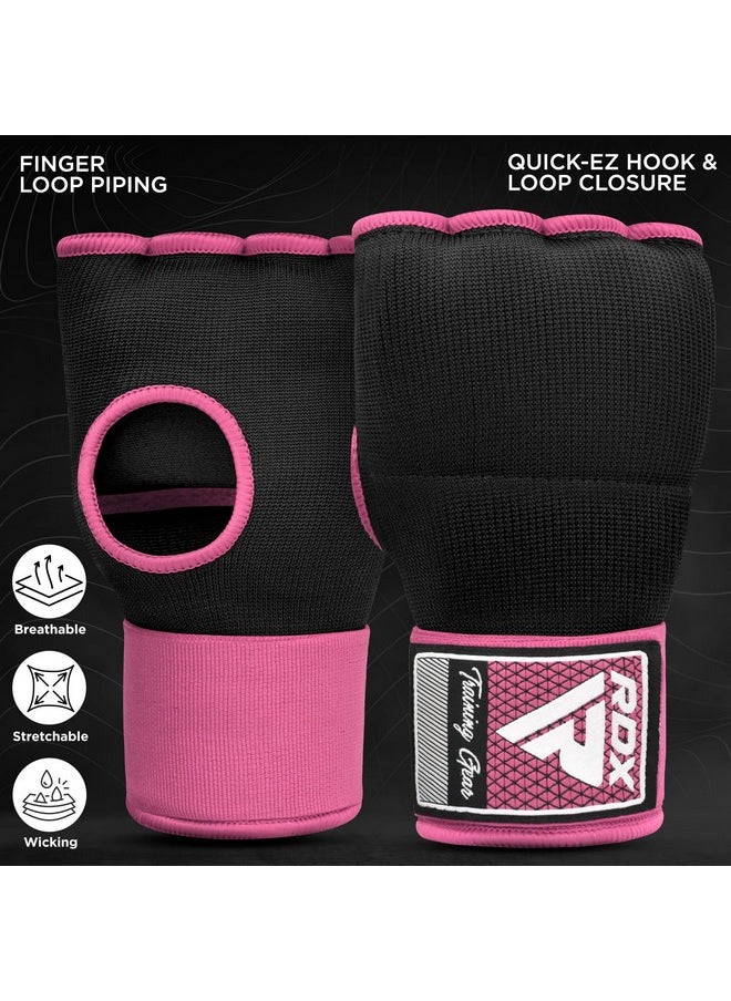 Rdx - Gel Boxing Hand Wraps Inner Gloves Men Women, Quick 75Cm Long Wrist Straps, Elasticated Padded Fist Under Mitts Protection, Muay Thai Mma Kickboxing Martial Arts Punching Training Bandages - Image 1