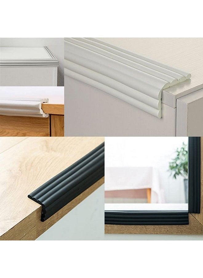 Leeonz - Baby Proofing Edge Corner Protector Table Bumper Guard Soft Rubber Foam Guard 3M Pretaped Extra Large Strip 6.5Ft Baby Proof Corner Guard Heavyduty (Pack Of 2 Grey) - Image 1