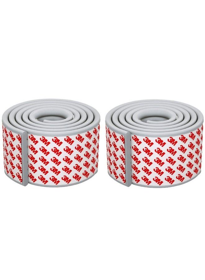 Leeonz - Baby Proofing Edge Corner Protector Table Bumper Guard Soft Rubber Foam Guard 3M Pretaped Extra Large Strip 6.5Ft Baby Proof Corner Guard Heavyduty (Pack Of 2 Grey) - Image 1
