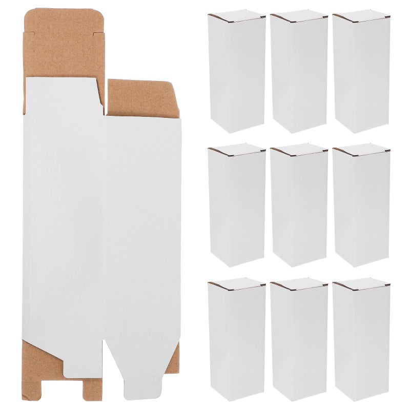 Triple Layer Hardboard Corrugated Cardboard Boxes 7x7x19cm 10 Pack For Shipping Storage Moving - Image 2