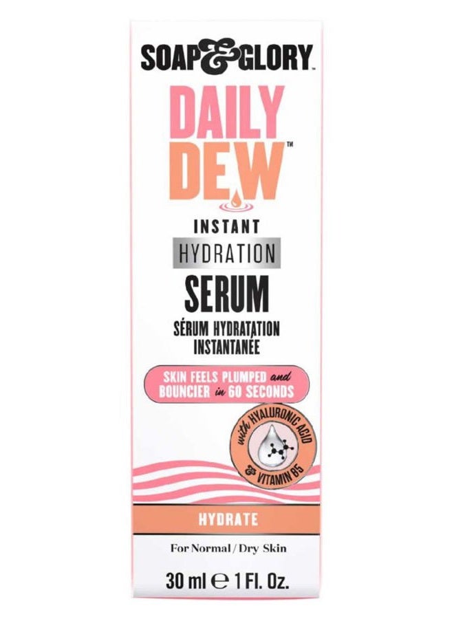 Soap & Glory سيروم الوجه المرطب الفوري - فيتامين ب5 المنعش، ماء الورد + سيروم حمض الهيالورونيك - علاج مرطب خفيف الوزن وسريع الامتصاص (30 مل) - Image 1