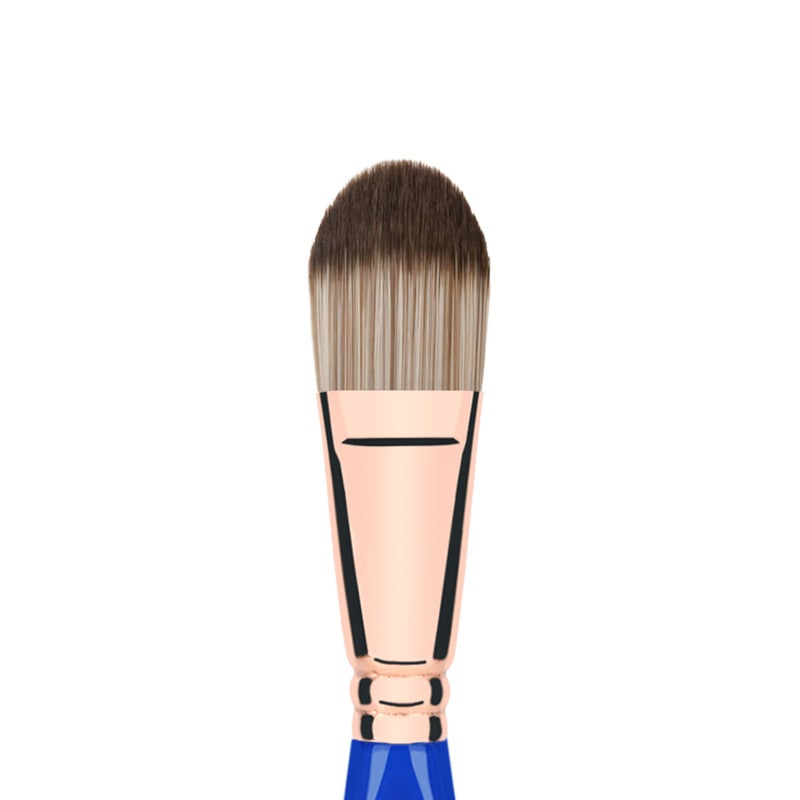 Bdellium Tools Professional Makeup Brush - Golden Triangle 948 Foundation - With All Vegan and Soft Synthetic Fibers, For Foundation (Blue, 1pc) - Image 5