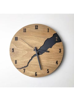 Home Gallery Modern Wall Clock with Numbers Silent Unique Wood Minimalist Wall Clock With hour numbers  - Image 2