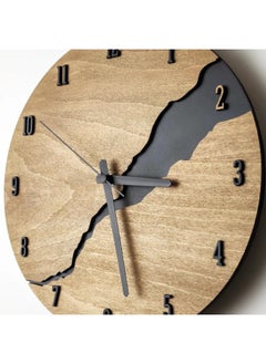 Home Gallery Modern Wall Clock with Numbers Silent Unique Wood Minimalist Wall Clock With hour numbers  - Image 3