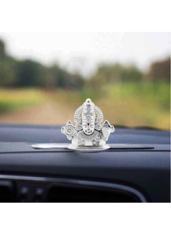 Spillbox Spillbox Car Dashboard Idols Accessories Car Dashboard Interior Perfect for Gifting Decorative Showpiece for Home and Office Varadharaja Perumal Face Silver 