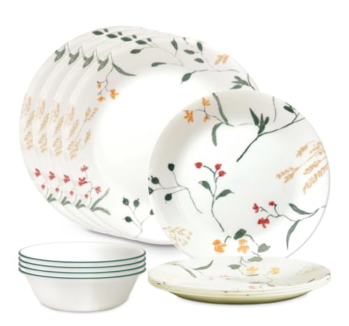 Corelle Vitrelle Signature Wildflower Scatter 12-Piece Dinnerware Set - Image 1