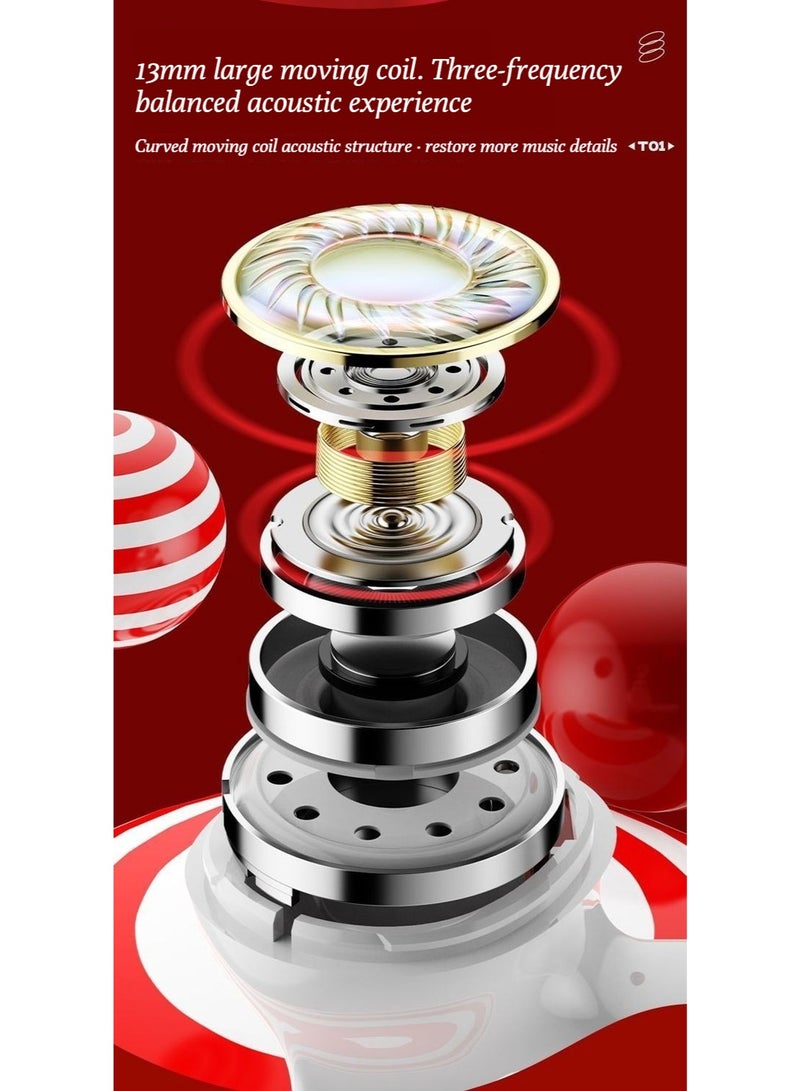 كوكا كولا سماعات رأس كوكا كولا بلوتوث، لاسلكي، نمط إدخال شبه الأذن، جودة المظهر العالية، مناسبة للرياضات والألعاب، تقليل الضوضاء، الكمون المنخفض - Image 2