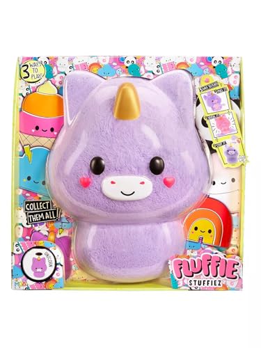Fluffie Stuffiez Unicorn Large Collectible Feature Plush 11 Surprise Reveal Unboxing with Huggable ASMR Fidget DIY Fur Pulling Ultra Soft Fluff - Image 1