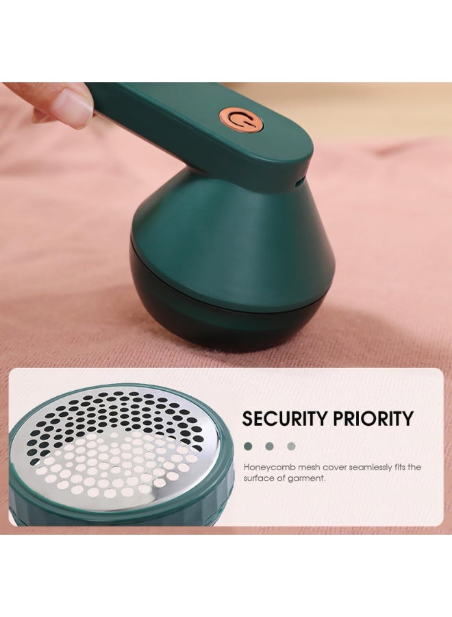 Sweater Pill Remover Fabric Shaver USB Rechargeable Electric Lint Remover for Clothes 6 Leaf Blades Battery Operated Sweater Shaver for Lint Balls Furniture Couch Blanket - Image 3