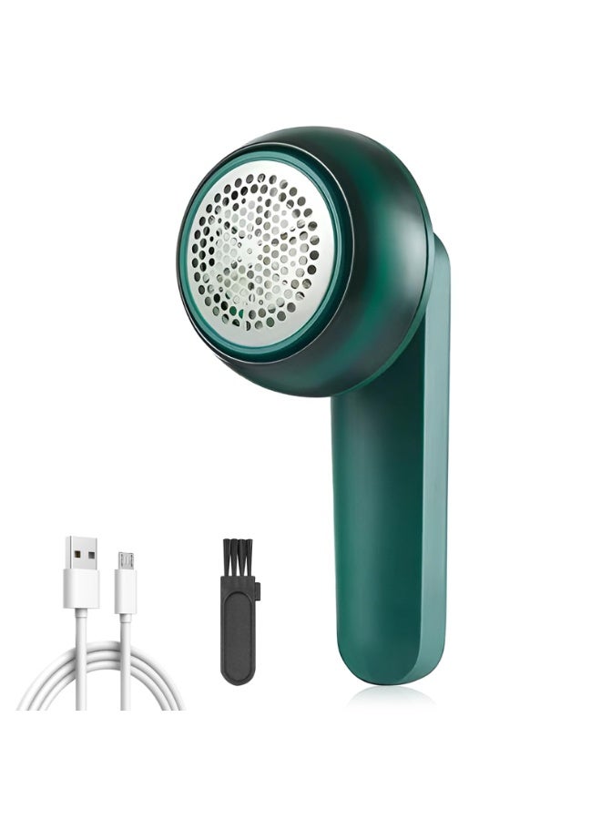Sweater Pill Remover Fabric Shaver USB Rechargeable Electric Lint Remover for Clothes 6 Leaf Blades Battery Operated Sweater Shaver for Lint Balls Furniture Couch Blanket - Image 1