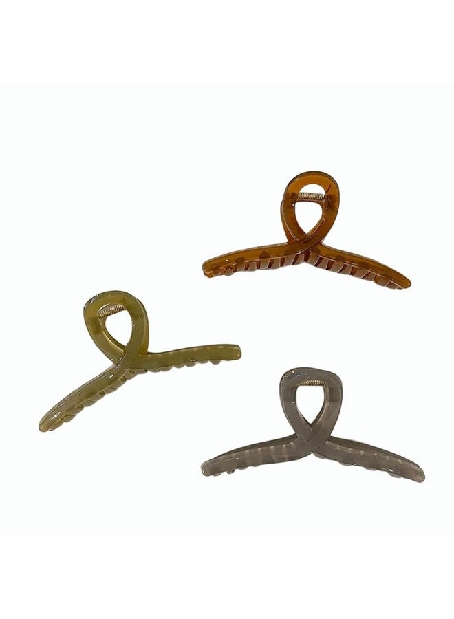 DIGALI ENTERPRISE Ultimate Large Jelly Hair Clips for Women | Strong Hold Butterfly Claw Clips | Non-Slip Hair Accessories for Thick Hair | Ideal for Daily Use (Pack of-3)(MULTI COLOR) - Image 5