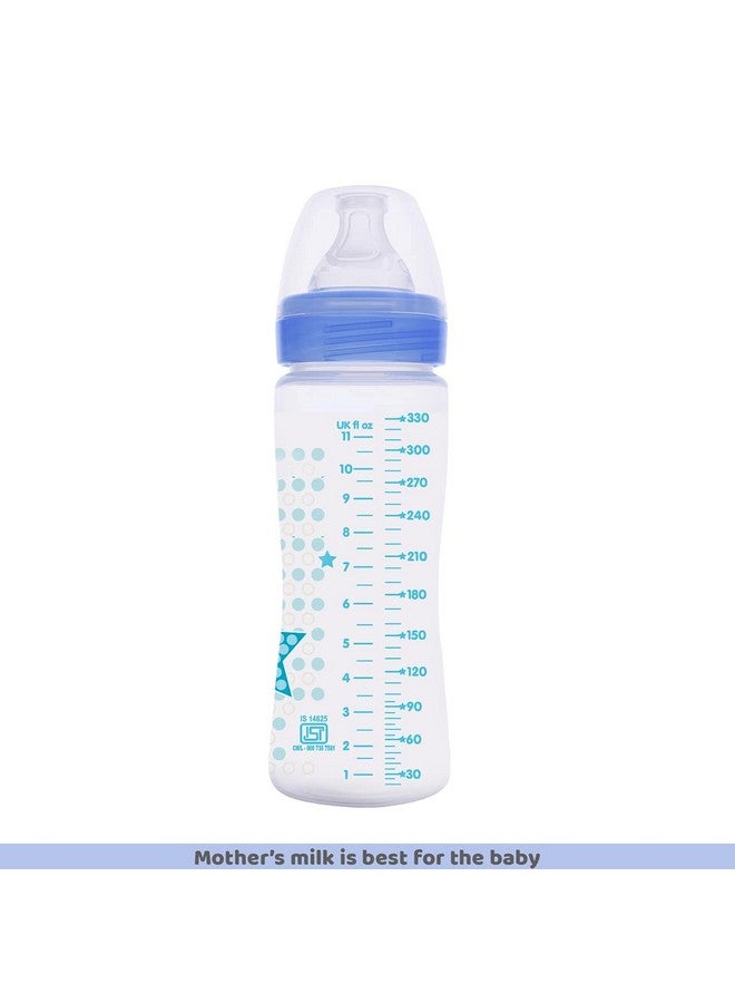 شيكو زجاجة رضاعة تشيكو ويل-بينج سعة 330 مل، نظام متقدم مضاد للمغص، خالية من مادة BPA، حلمة سيليكون صحية (أزرق) - Image 3