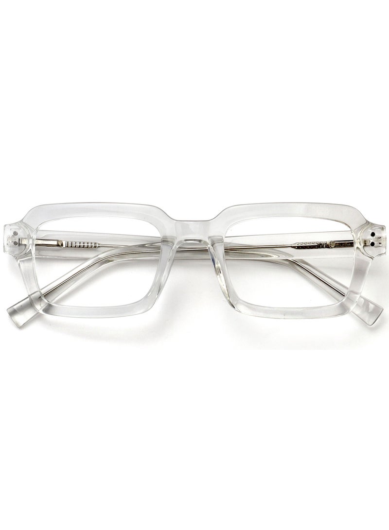 OPULIZE EDG Blue Light Blocking Reading Glasses for Women Men,Anti-reflective Anti-Glare Computer & Gaming Glasses,Vintage Rectangular Frame,UV & Eyestrain Protection,Clear +2.50 (Pack of 1) - Image 1