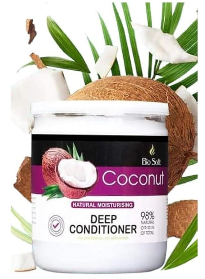 Bio Soft Hair Cream Bath with Coconut for Moisturizing & Nourishing Hair - Image 3