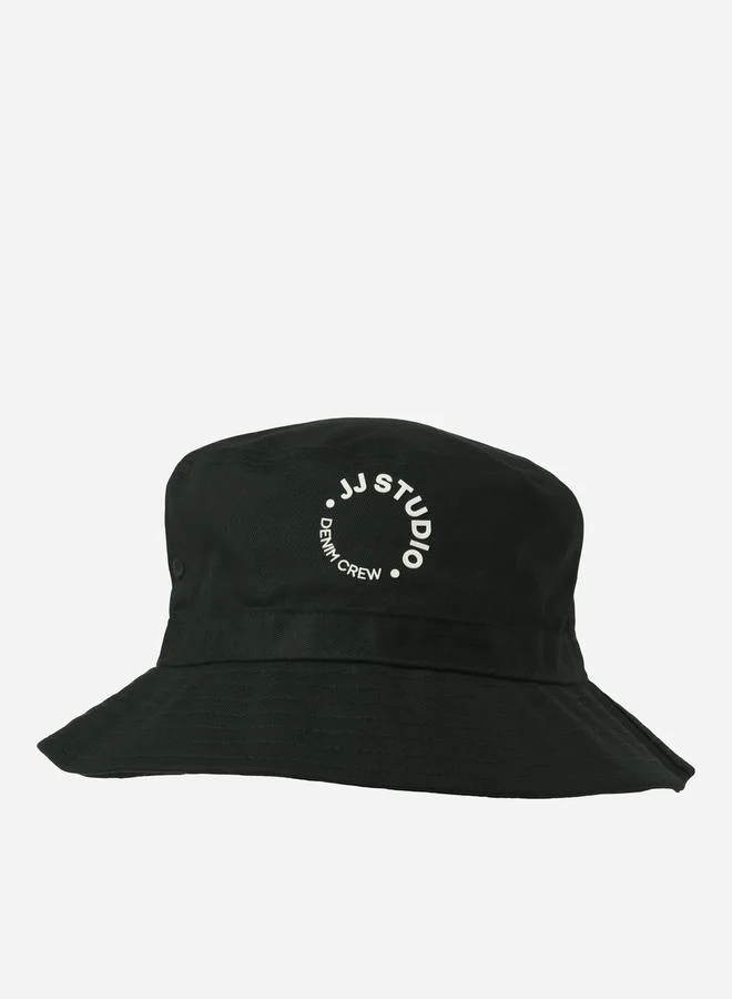 جاك اند جونز Logo Print Bucket Hat