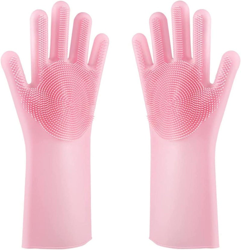 Emergity Kitchen Gloves, Silicon Hand Gloves for Dish Washing, Gloves for Washing Utensils, Cleaning Gloves for Kitchen (Multi Colour Pack of 1), Silicone - Image 1