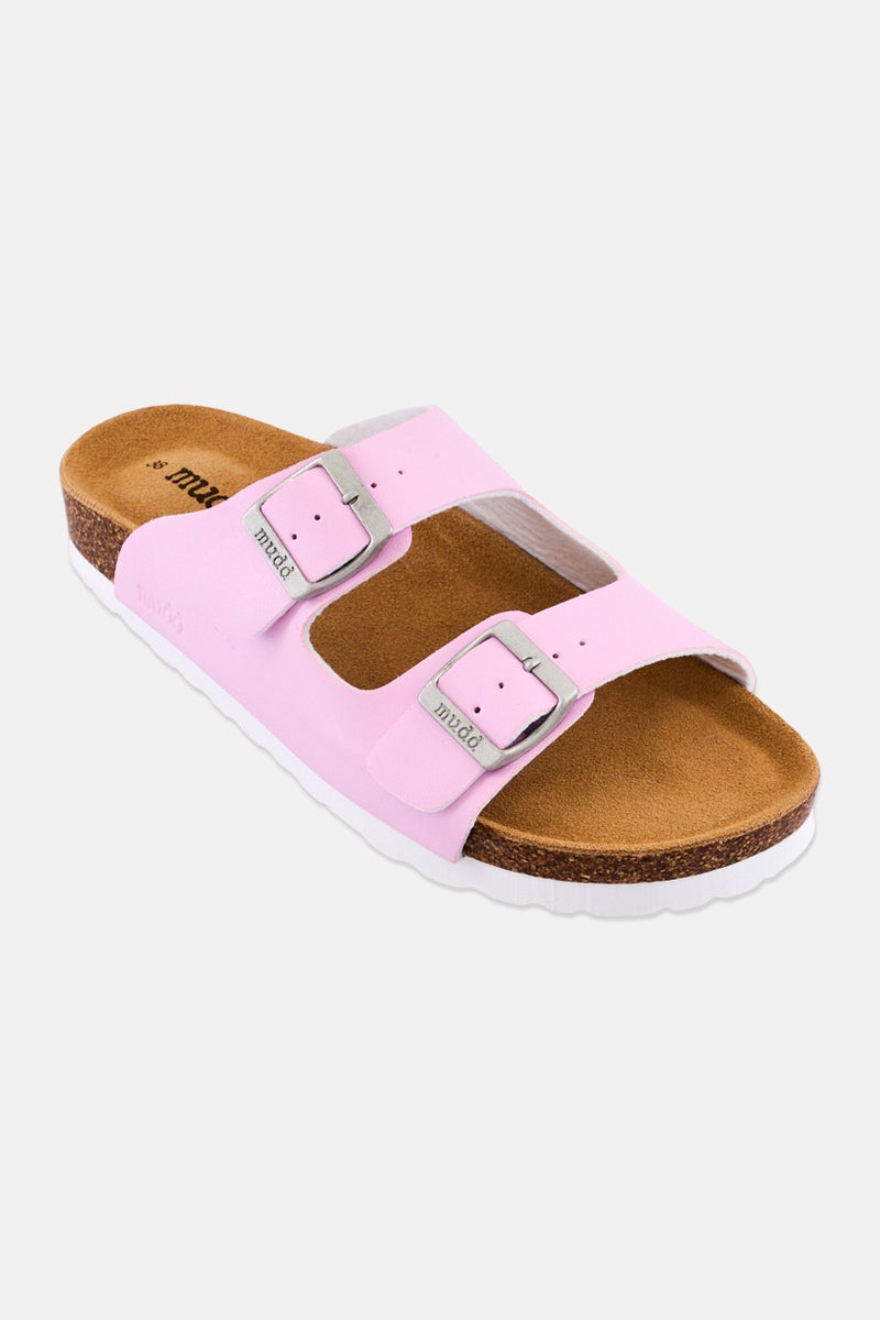 Mudd Women Slip On Cork Sandals, Pink - Image 1