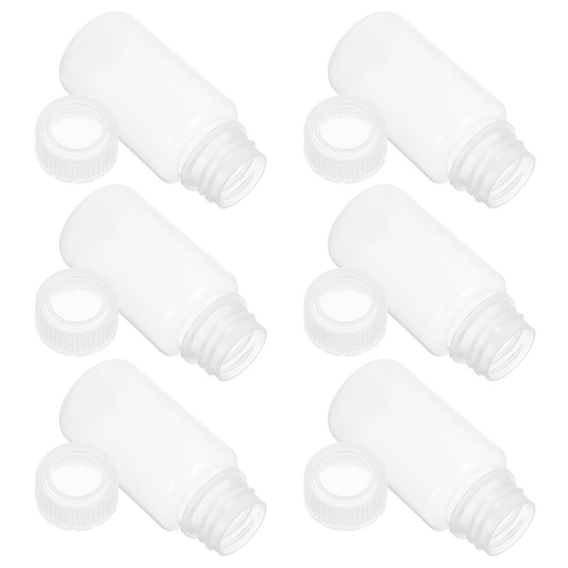 6pcs Chemical Reagent Bottles Small Sample Containers Sealing Liquid Storage Containers (60ml) - Image 1
