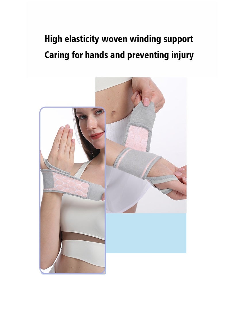 1 Pack Wrist Brace Adjustable Wrist Support, Wrist Straps for Fitness Weightlifting Wear Anywhere, Highly Elastic Wrist Wraps for Relief Wrist Pain 31cm x7cm (pink) - Image 5