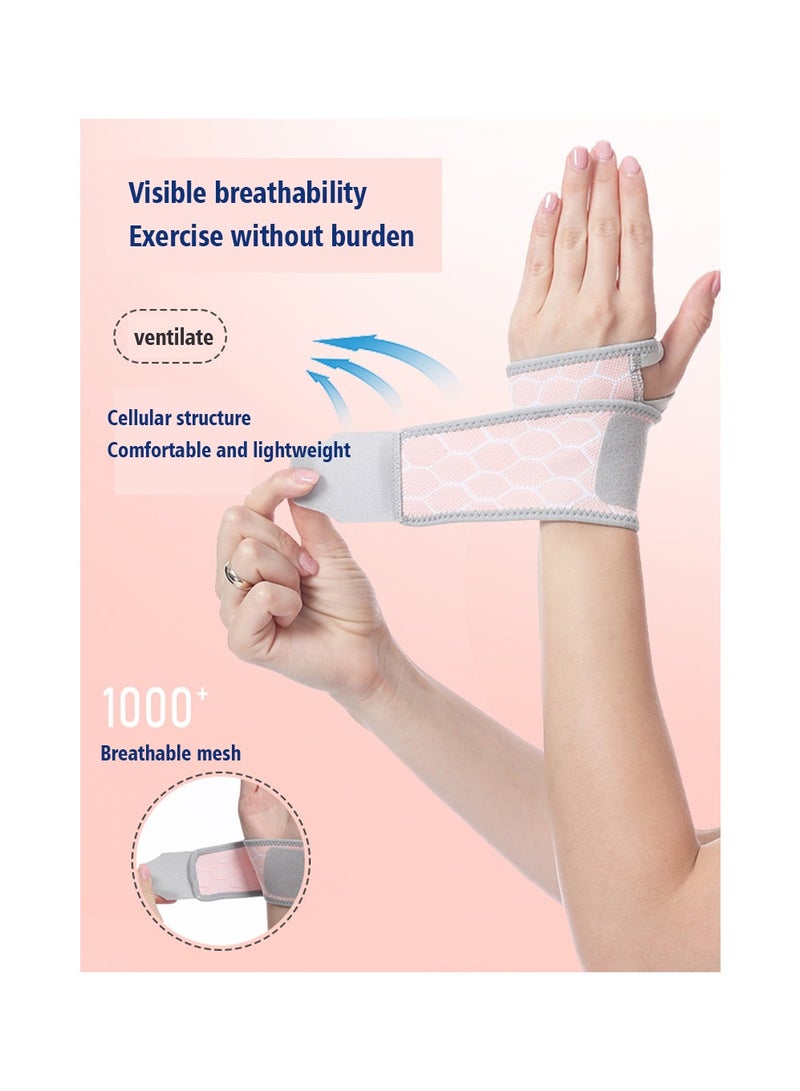 1 Pack Wrist Brace Adjustable Wrist Support, Wrist Straps for Fitness Weightlifting Wear Anywhere, Highly Elastic Wrist Wraps for Relief Wrist Pain 31cm x7cm (pink) - Image 4