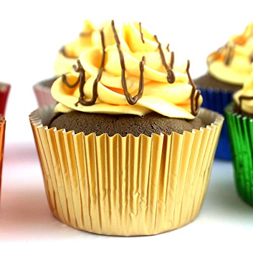 Eoonfirst Foil Cupcake Liners Standard Baking Cups 100 Pcs (Gold) - Image 5