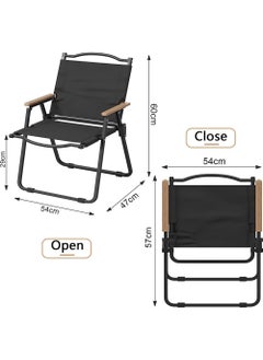 Rock Pow Foldable Fishing Camping Chair,Portable Wooden Beach Chair,Outdoor Picnic Chair,Beech Chair, Outdoor Armchair,for Camping,Travel,and Outdoor Events  - Image 3