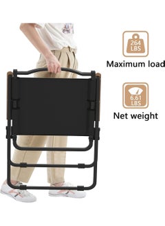 Rock Pow Foldable Fishing Camping Chair,Portable Wooden Beach Chair,Outdoor Picnic Chair,Beech Chair, Outdoor Armchair,for Camping,Travel,and Outdoor Events  - Image 4