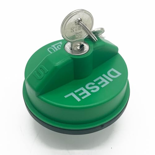 Mteycei Locking Diesel Fuel Cap Gas Cap Fuel Tank Caps Compatible with Ford F250 E350 E350 Replacement for Ram 3500 W350 D35 for Sierra Savana Silverado Express C3500 K3500 Replaces 10591D 9MGC791 MGC791 - Image 1