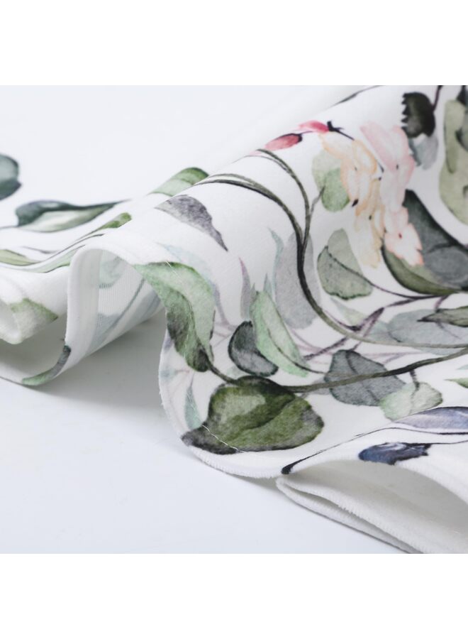 يُسلِّم ستائر نافذة مطبخ مزخرفة بأوراق شجر الكينا فوق الحوض، بتصميم مزرعة بوهو، ستائر قصيرة قصيرة من أوراق شجر الكينا، مقاس 27.5×39 بوصة (U20) - Image 2