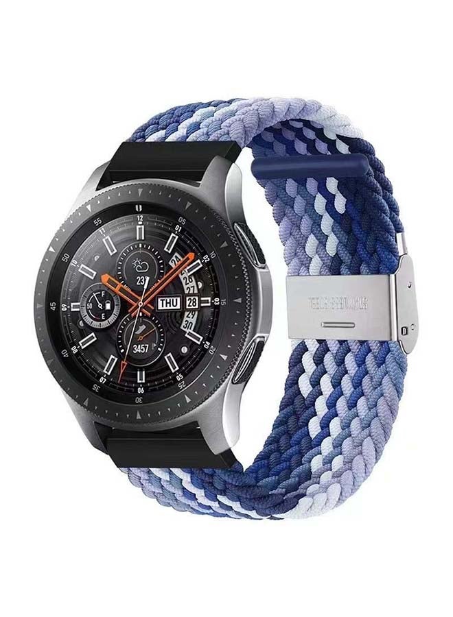 Adjustable Braided Solo Loop Band for Samsung Galaxy Watch3 45mm Blue Berry - Image 2