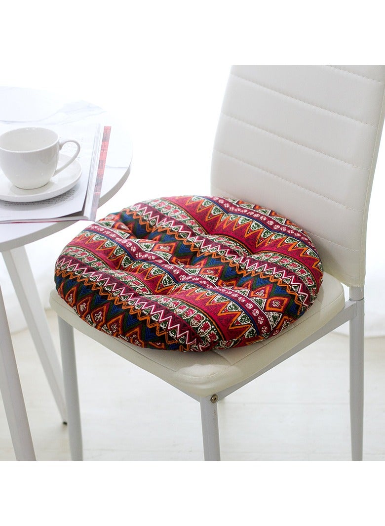 آنا وسادة دائرية من القطن والكتان مريحة لمكتب المنزل مع تهوية - Image 5