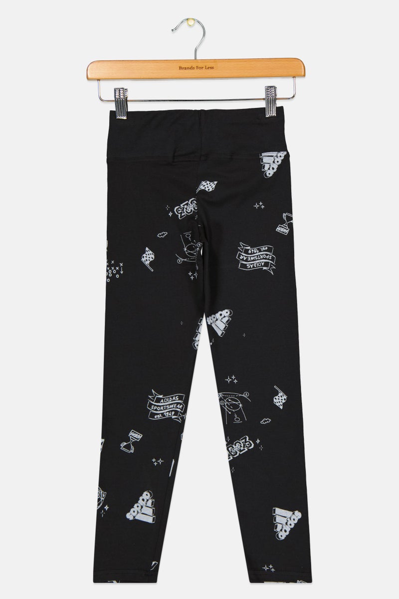 Adidas Kids Girl Outdoor Leggings, Black  - Image 2