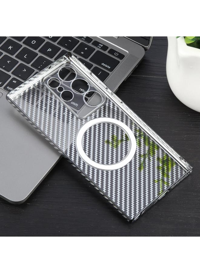 اس-توب جراب لهاتف Samsung Galaxy S22 Ultra 5G مصنوع من ألياف الكربون المطلية بـ 6D، جراب شفاف من Magsafe PC - Image 3