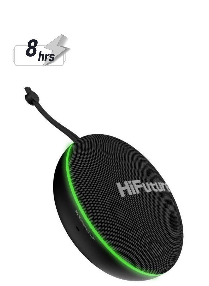 HiFuture Altus 10W Wireless Ultra Portable Speaker, 8hrs Playtime & Waterproof, Black - Image 1