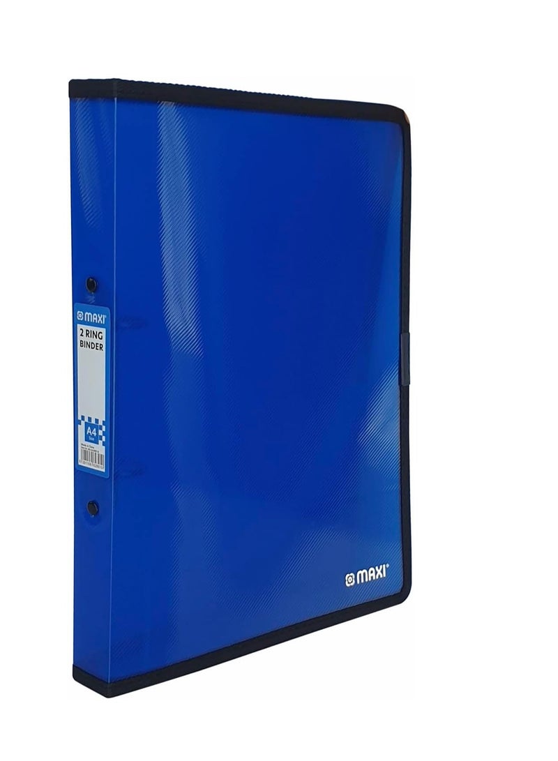 Maxi A4 Ring Binder With 2 Ring Translucent Blue, waterproof, dust-proof, very practical, and reusable - Image 1