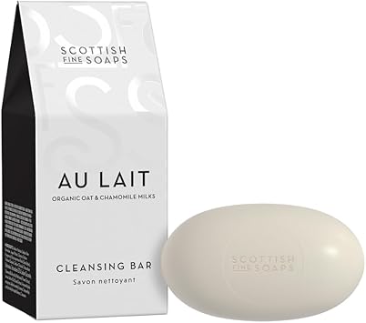 Scottish Fine Soaps Au Lait Cleansing Bar 100g Hydrating Soap Bar with Milk Extracts and Shea Butter - Image 1