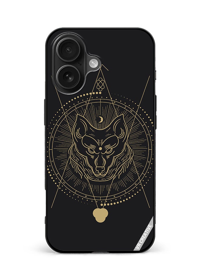 Protective Case Cover For Apple iPhone 16 Wolf Totem Design Multicolour