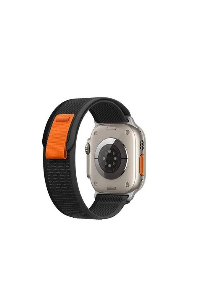 Generic - Trail Loop Band Compatible With Apple Watch 44/42mm, Nylon Sport Strap Compatible With IWatch Series SE Gray Black - Image 1