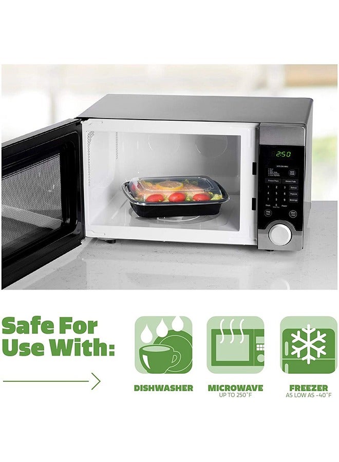 32oz Rectangular Disposable Food Container With Lid 15-Piece  - Image 5