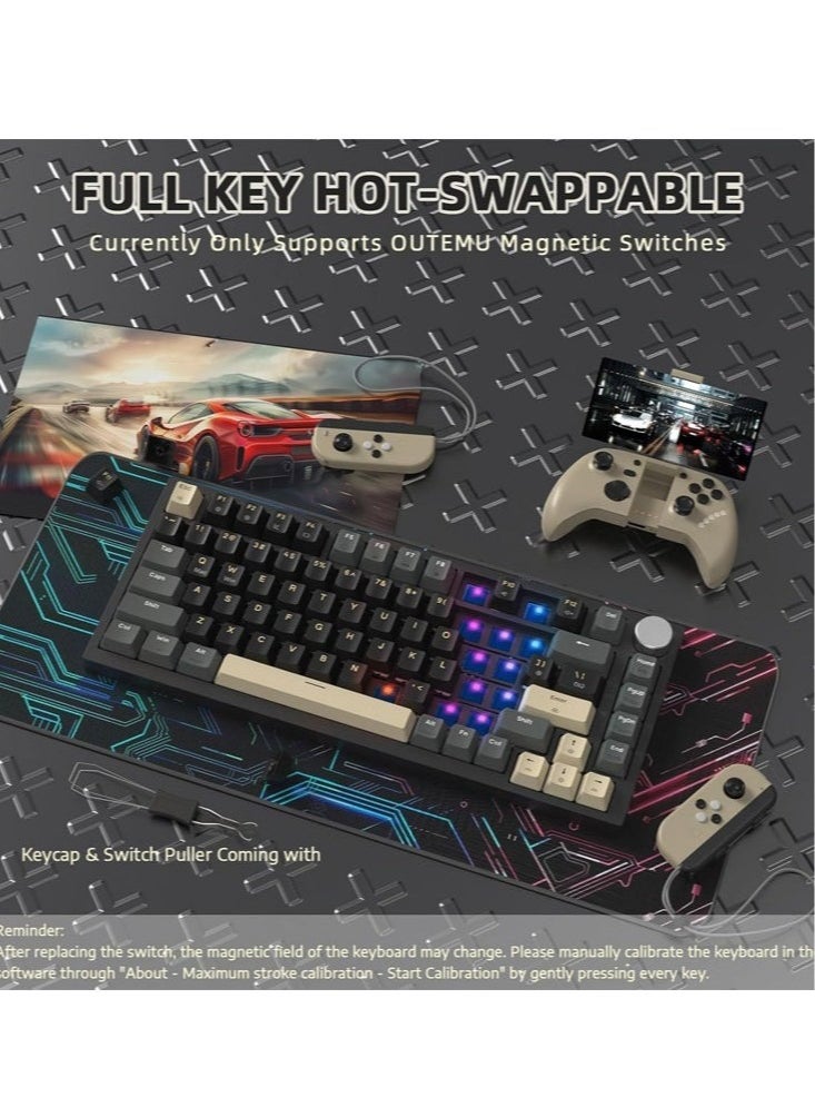 Attack Shark - K85 Wired Mechanical Keyboard Hot Swappable Low Latency RGB Custom Esports Magnetic Axis Mechanical Keyboard - Image 1
