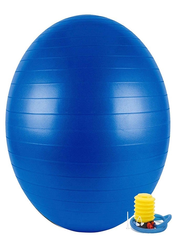 Lexazo Gym Ball Fitness Exercise Yoga Ball Gymnastic Ball Anti Burst and Slip Resistance with Foot Pump for Men and Women - Diameter 65cm - Image 1