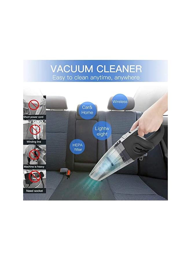 PROMASS Car Vacuum Cleaner, 3.2KPa Strong Cyclone Suction, 12V 120W Rechargeable, for Pet Hair Car Home Cleaning, Black, 355*105*125mm/13.97*4.13*0.16in, BW0002 - Image 3