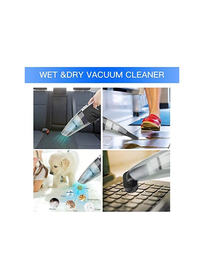 PROMASS Car Vacuum Cleaner, 3.2KPa Strong Cyclone Suction, 12V 120W Rechargeable, for Pet Hair Car Home Cleaning, Black, 355*105*125mm/13.97*4.13*0.16in, BW0002 - Image 4