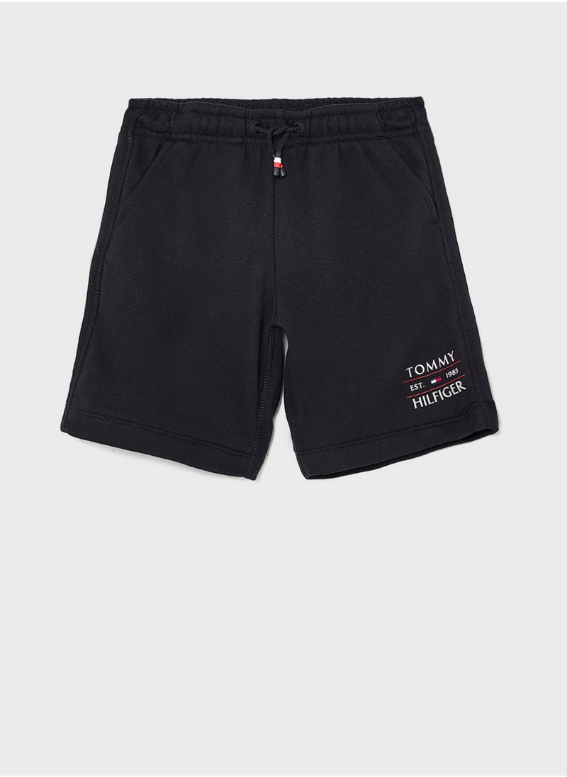 TOMMY HILFIGER Kids Drawstring Logo  Flag  Sweatshorts  - Image 1