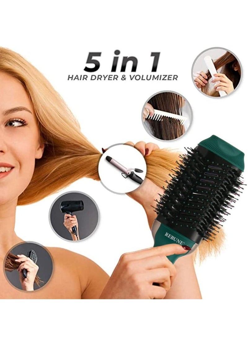 ريبنيو ريبون RE-2513 فرشاة تصفيف الشعر بالهواء الساخن بخطوة واحدة ومكثف ومُجفف الشعر بقوة 1200 واط - أخضر - Image 3